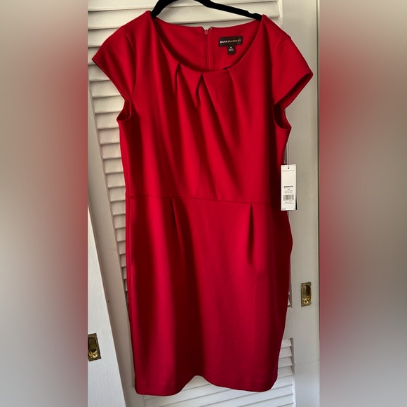 NWT Dana Buchman Womens All That Sparkles Cap Sleeve Pleated Sheath Dress - Picture 3 of 10